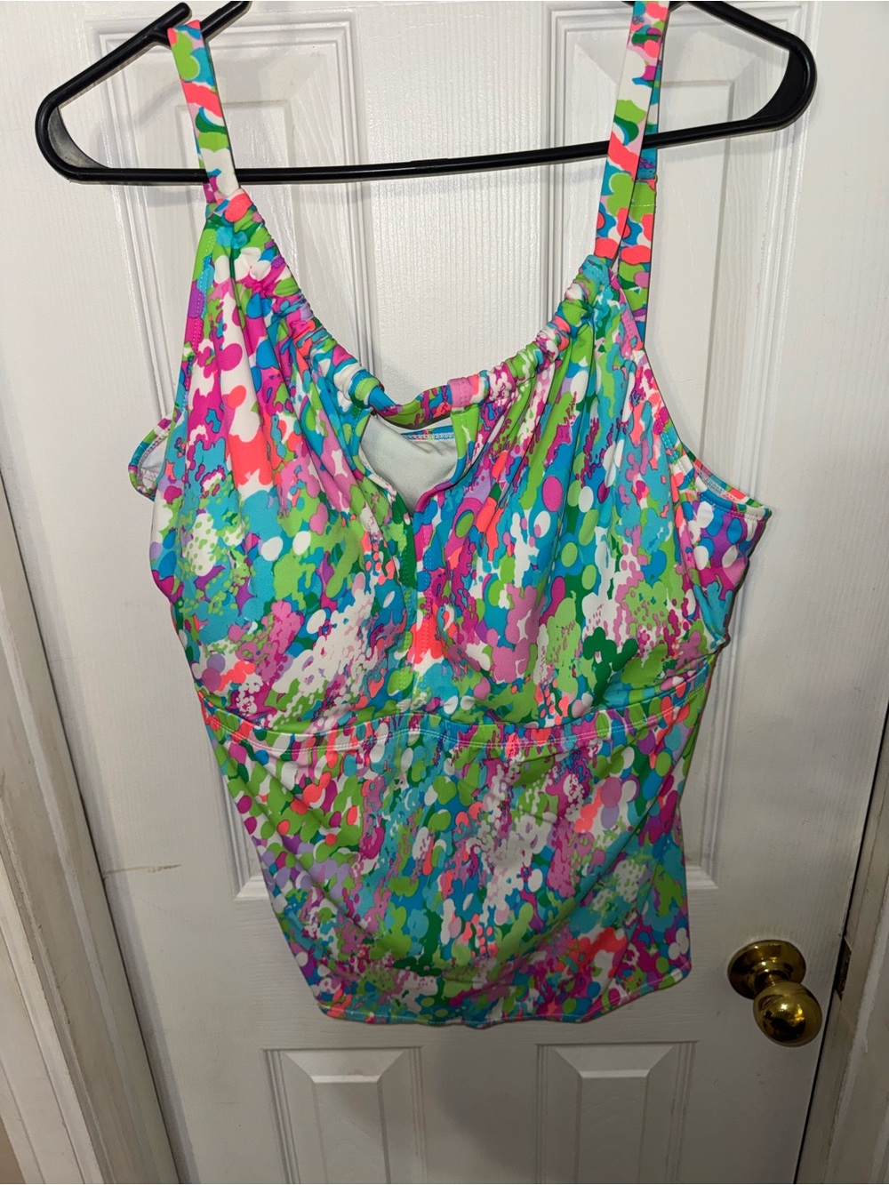 Kim Rogers Bright Multi-Color Swirl  Top